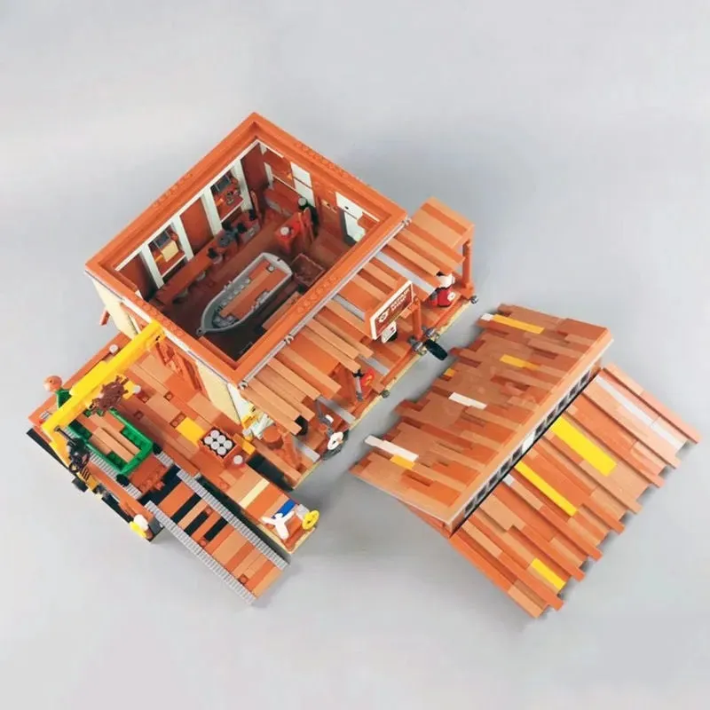 Creator Expert MOC Old Fishing Shipyard Bricks Toy