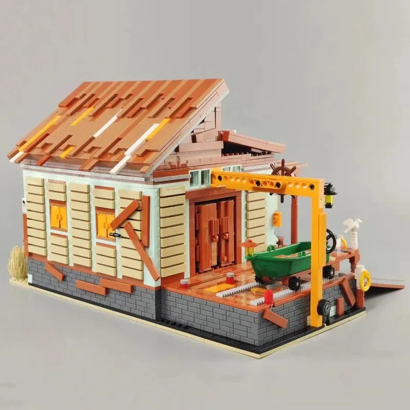 Creator Expert MOC Old Fishing Shipyard Bricks Toy