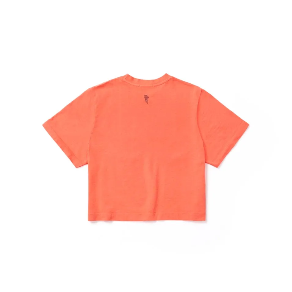 CROP TEE FLUORO ORANGE