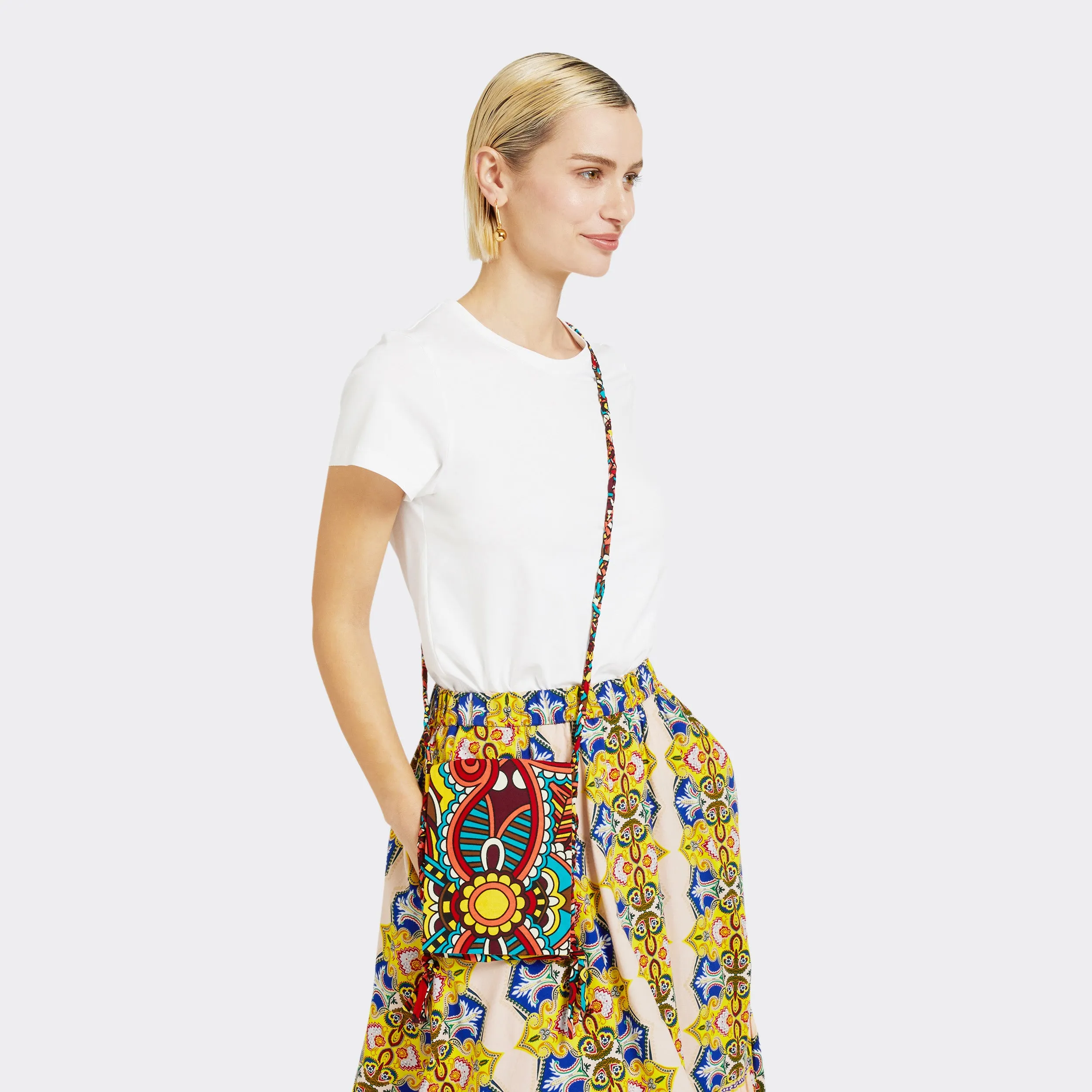 Crossbody Mini Bag in Wax African Dream