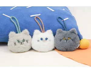 Cute Plush Cat Head Bag Accessory/ Bag Charm