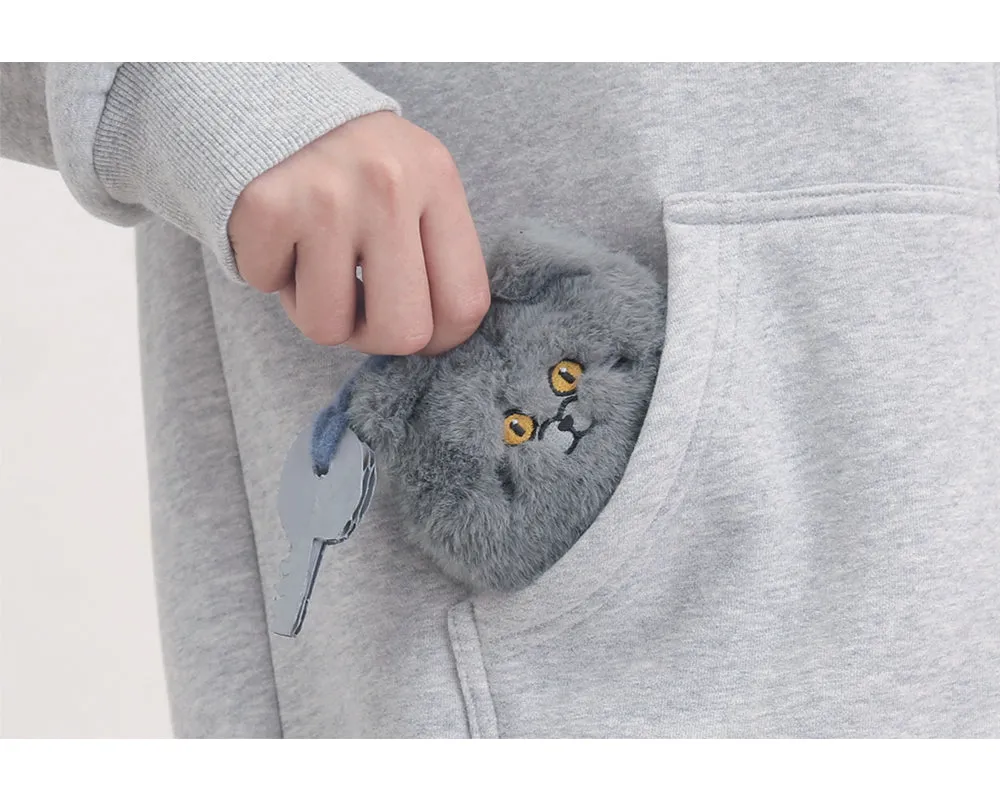 Cute Plush Cat Head Bag Accessory/ Bag Charm