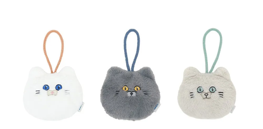 Cute Plush Cat Head Bag Accessory/ Bag Charm