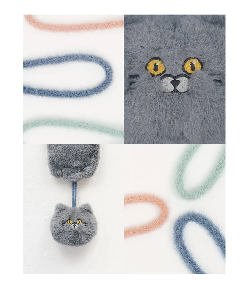 Cute Plush Cat Head Bag Accessory/ Bag Charm