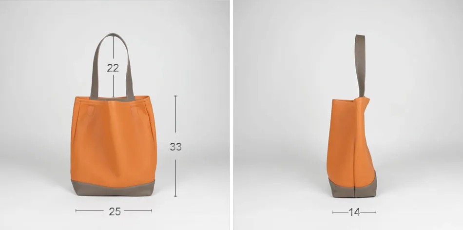 Cute Womens Gray Leather Shoulder Tote Bag Best Tote Handbag Shopper Bag Purse for Ladies