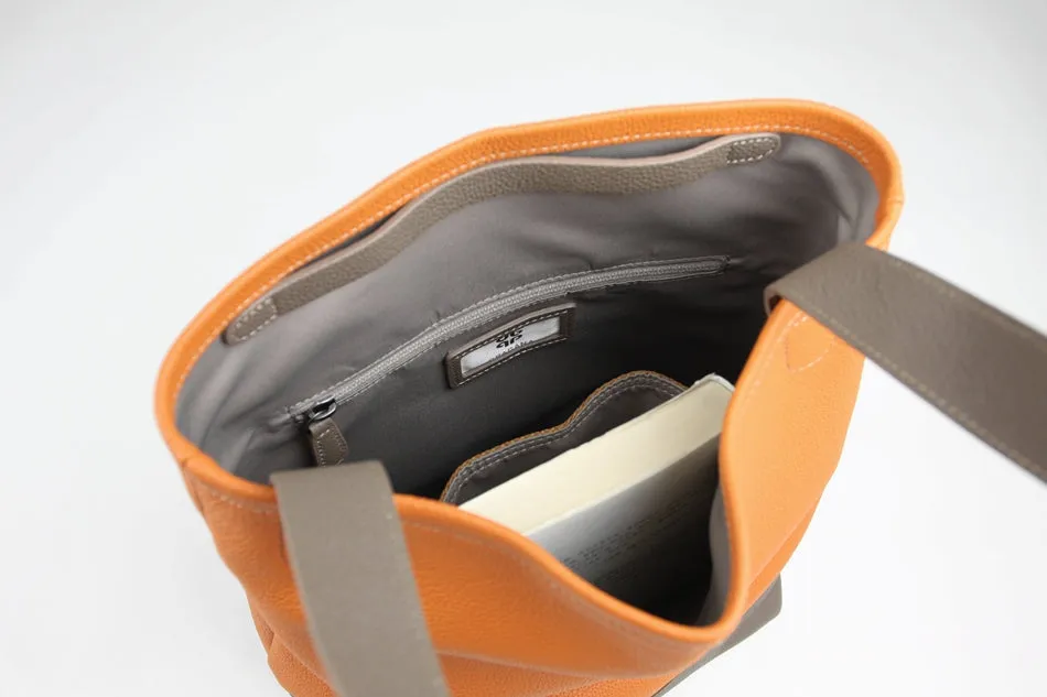 Cute Womens Gray Leather Shoulder Tote Bag Best Tote Handbag Shopper Bag Purse for Ladies