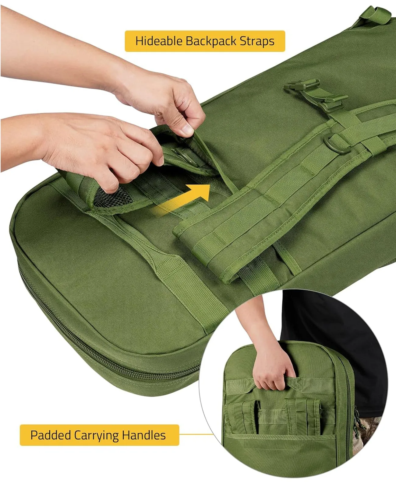CVLIFE 30" Tactical Gun Bag Rifle Backpack