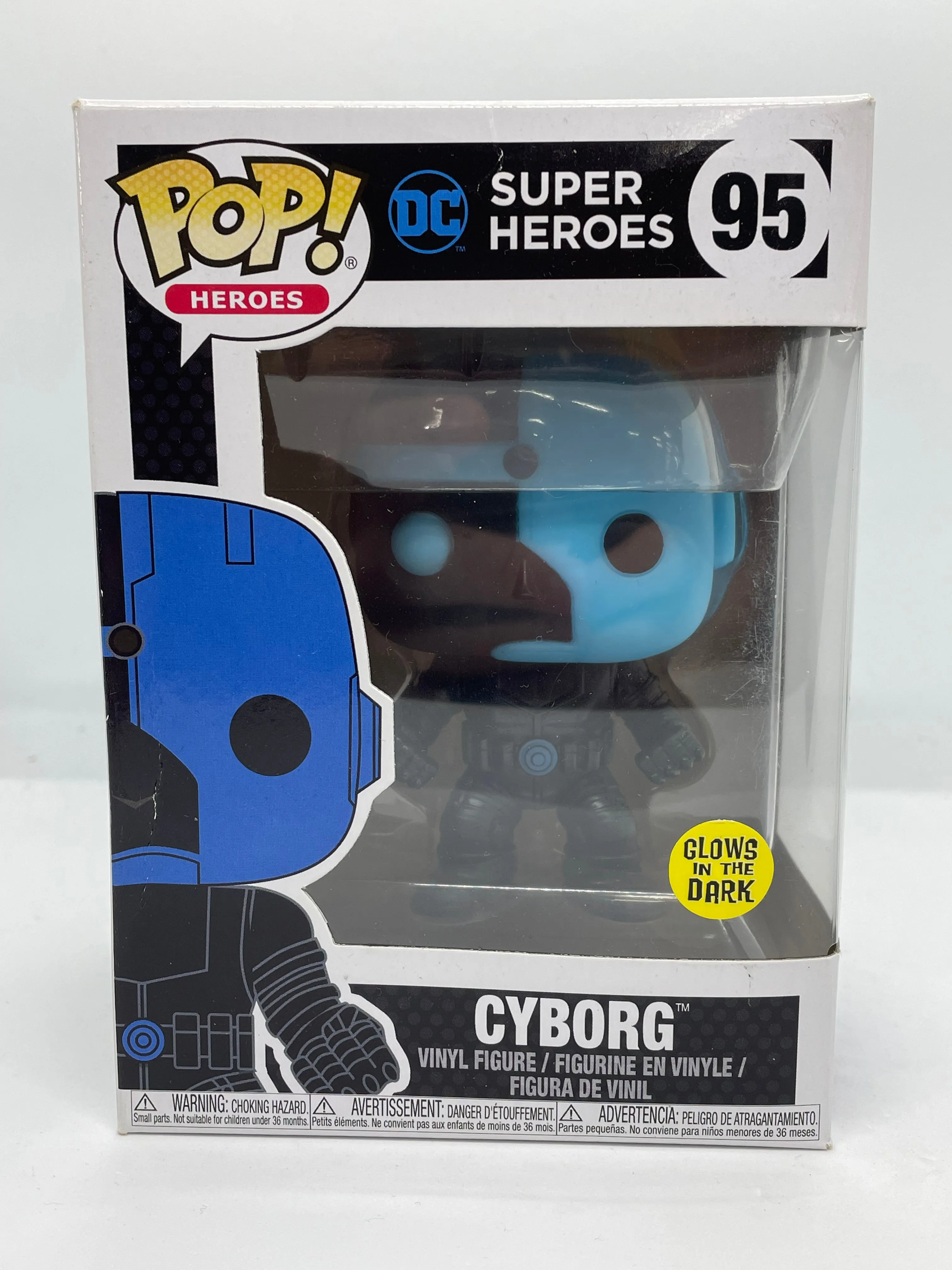 DC Superheroes - Cyborg Silhouette Glow In The Dark #95 Pop! Vinyl