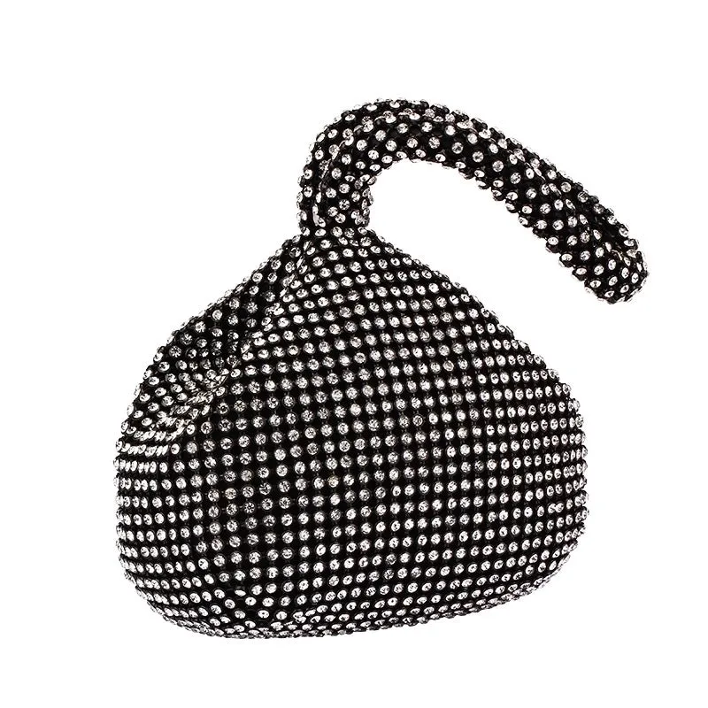 Diamond-studded Handbag Creative Design Trihedron Cosmetic Bag Dinner Bag Handbag