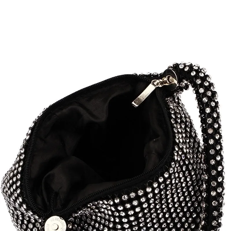 Diamond-studded Handbag Creative Design Trihedron Cosmetic Bag Dinner Bag Handbag