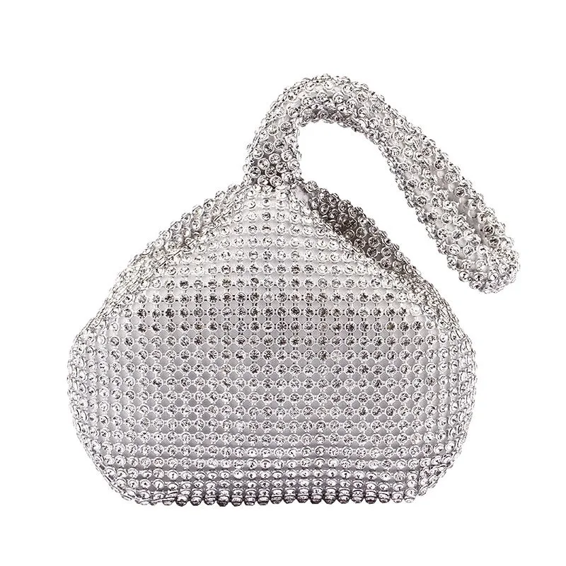 Diamond-studded Handbag Creative Design Trihedron Cosmetic Bag Dinner Bag Handbag