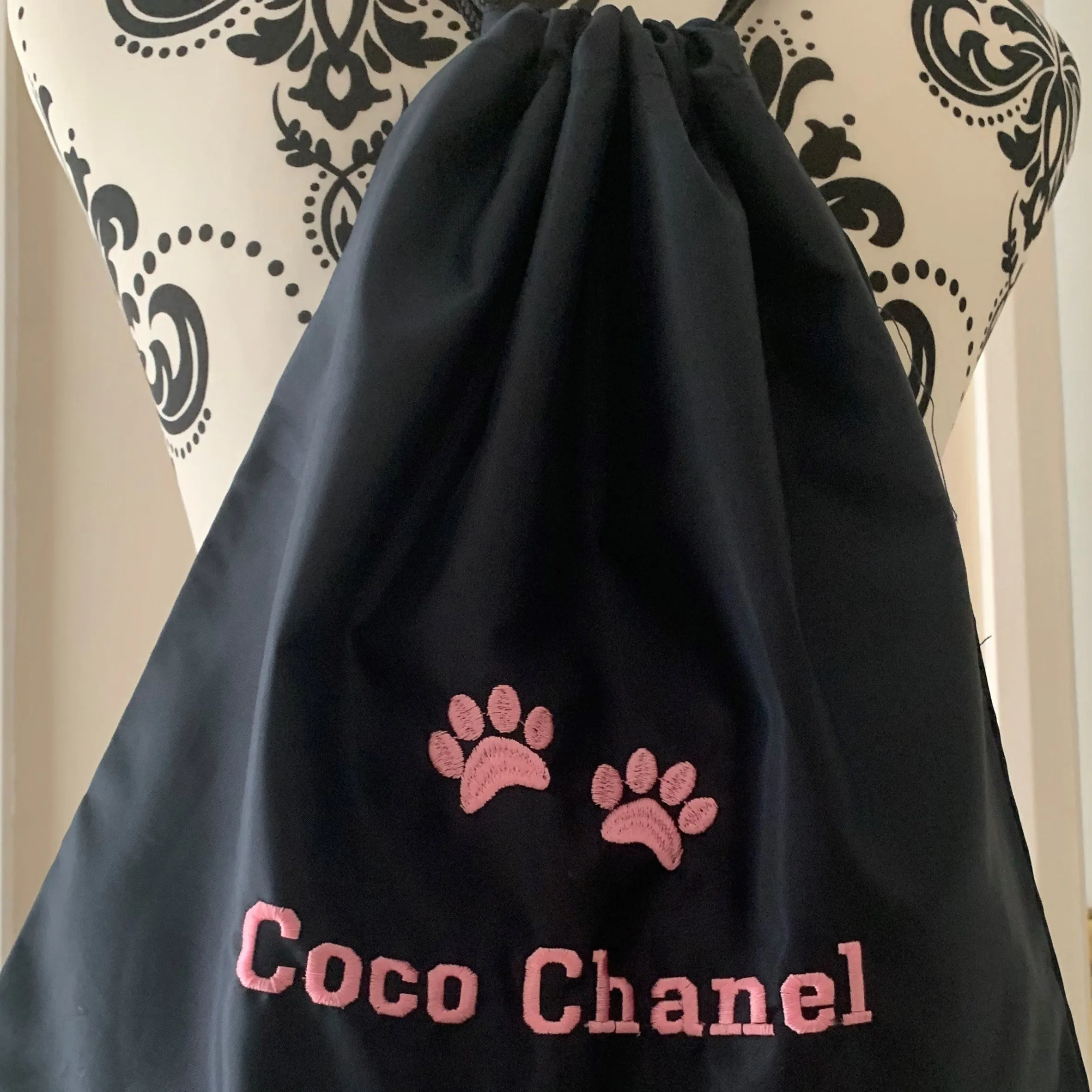 Dog Paws Drawstring Gym Bag - Personalised