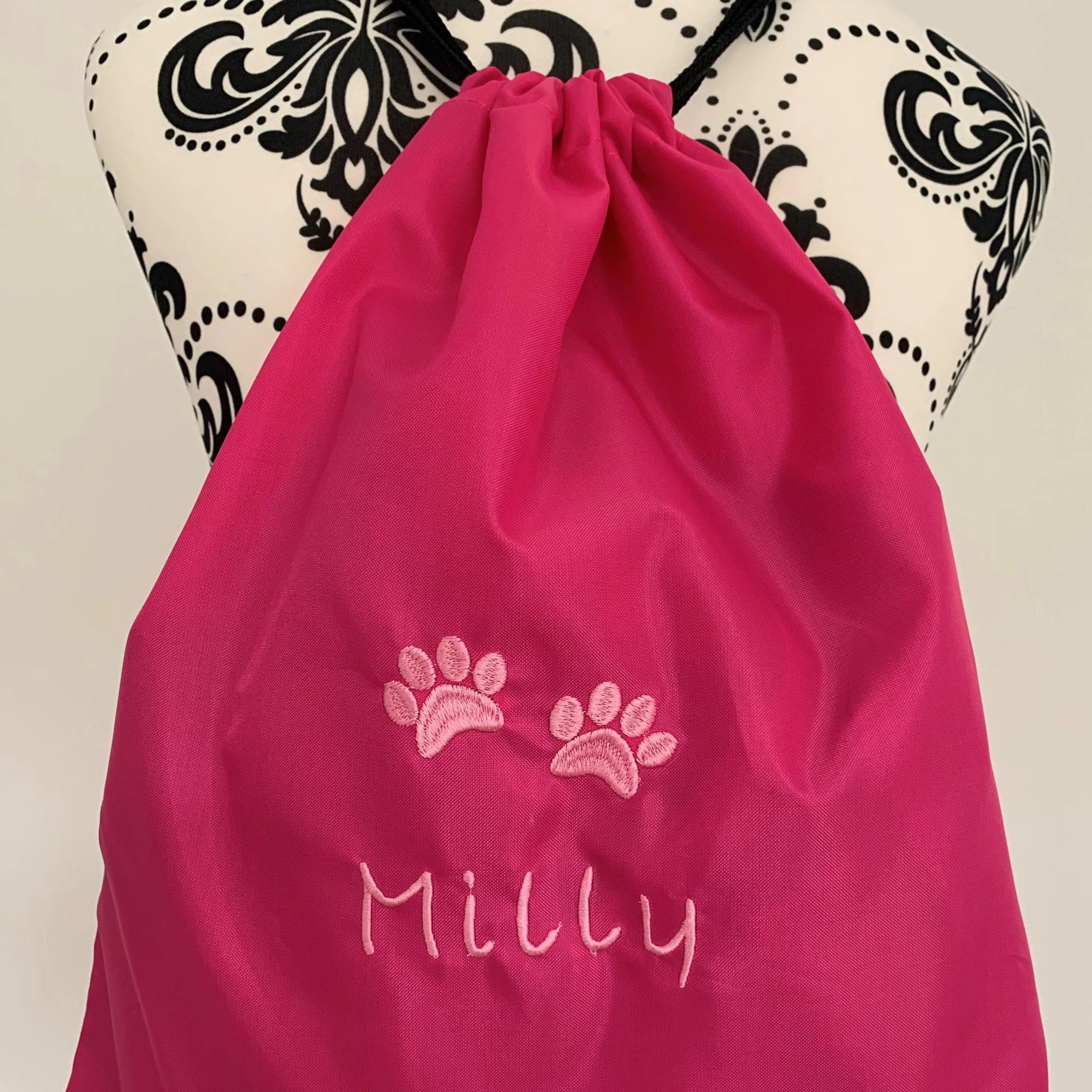 Dog Paws Drawstring Gym Bag - Personalised