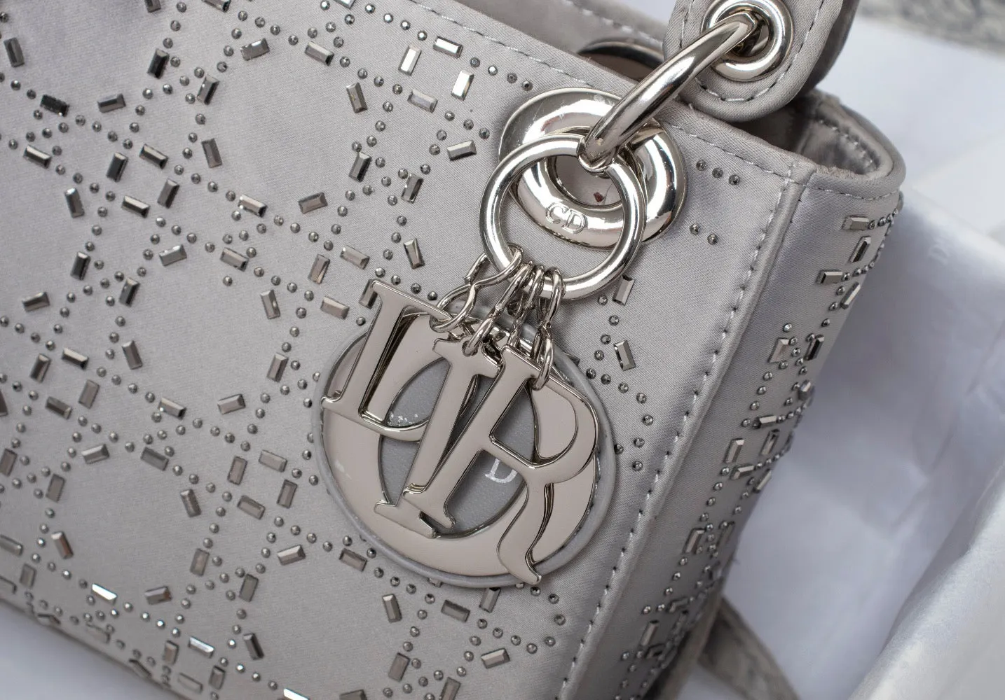 DR246 Mini Lady Dior Bag /  7 x 6 x 3 inches