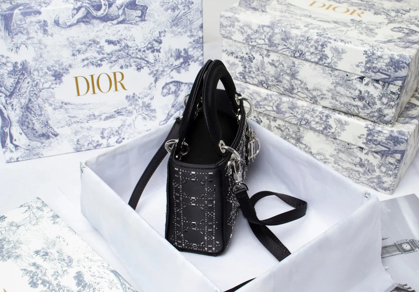 DR246 Mini Lady Dior Bag /  7 x 6 x 3 inches