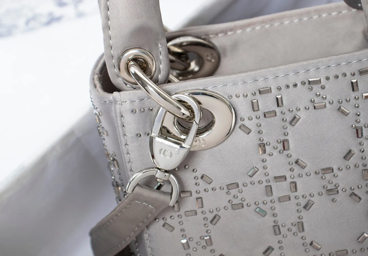 DR246 Mini Lady Dior Bag /  7 x 6 x 3 inches