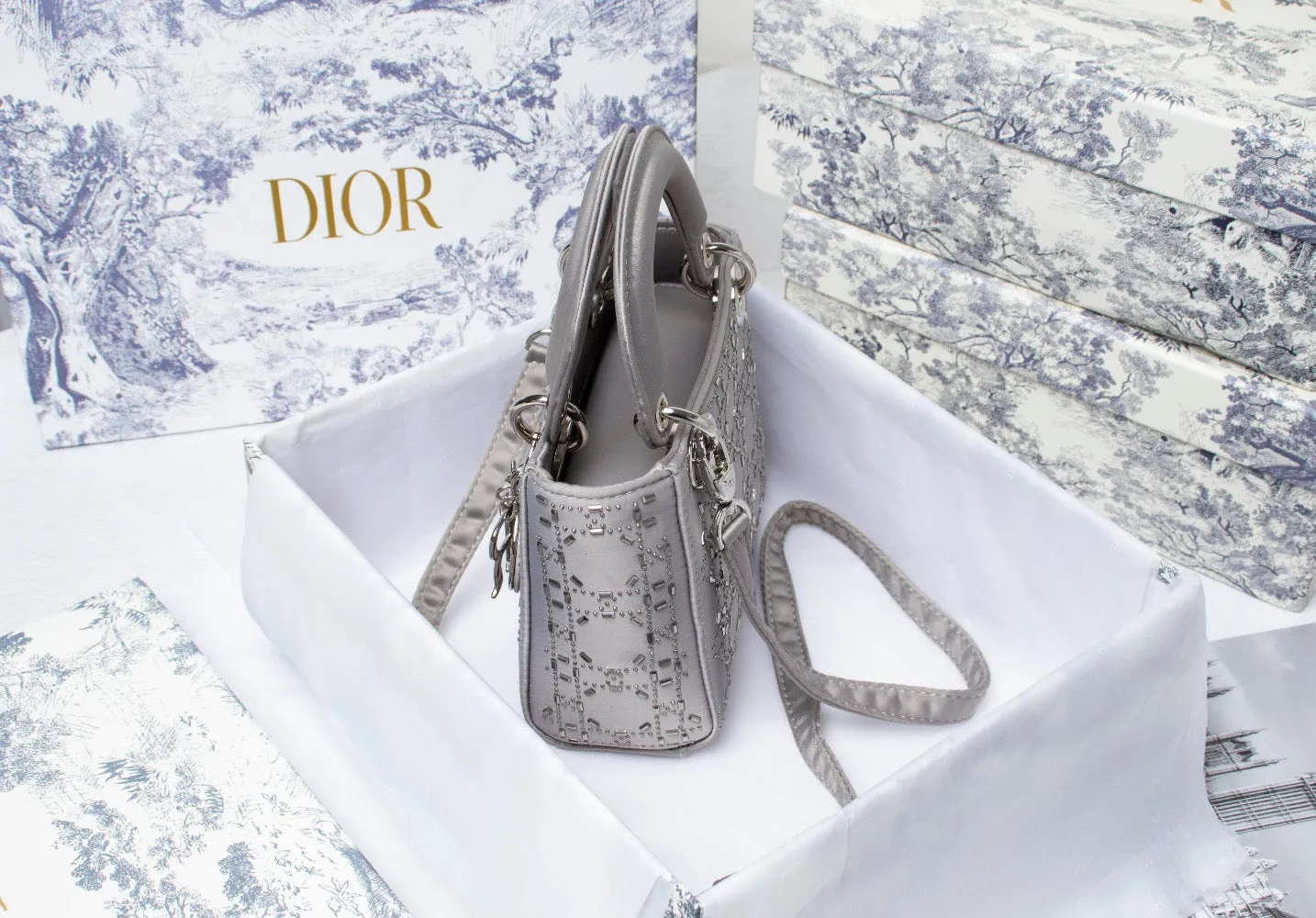 DR246 Mini Lady Dior Bag /  7 x 6 x 3 inches