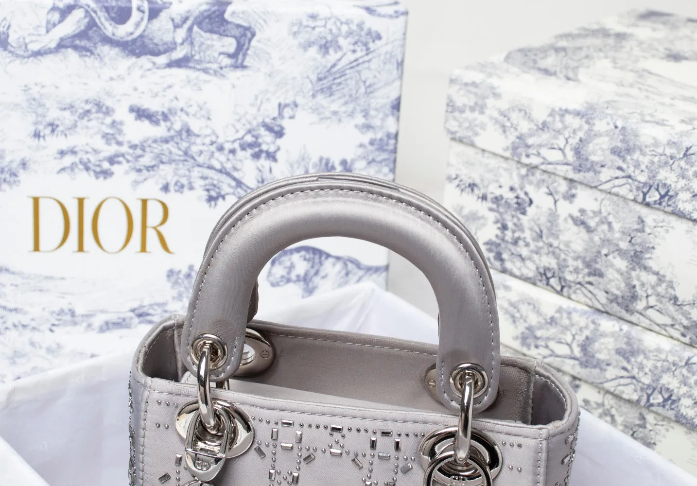 DR246 Mini Lady Dior Bag /  7 x 6 x 3 inches