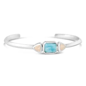 Dune Jewelry - Serenity Cuff Bracelet - Larimar and Sand