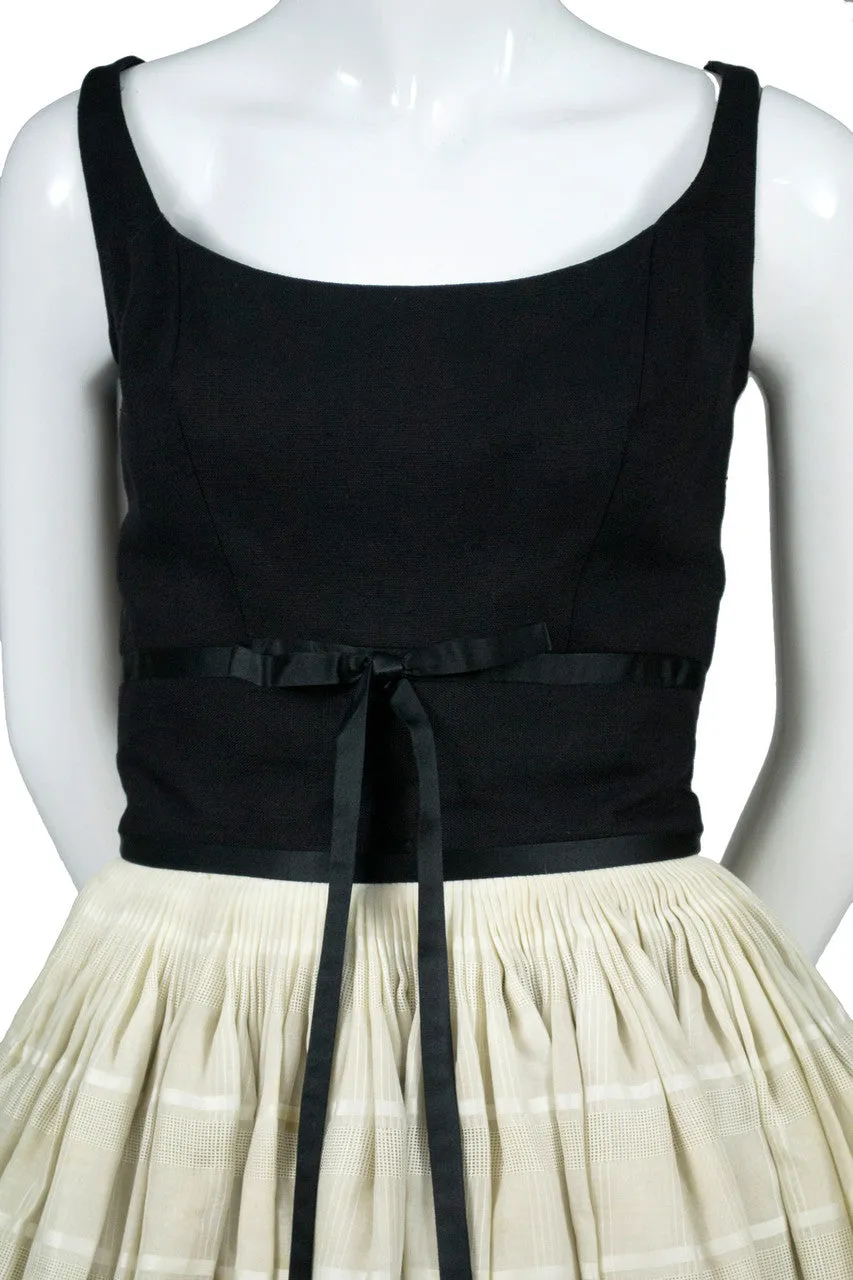 Early 1960s Vintage Galanos Designer Mid Century Dress