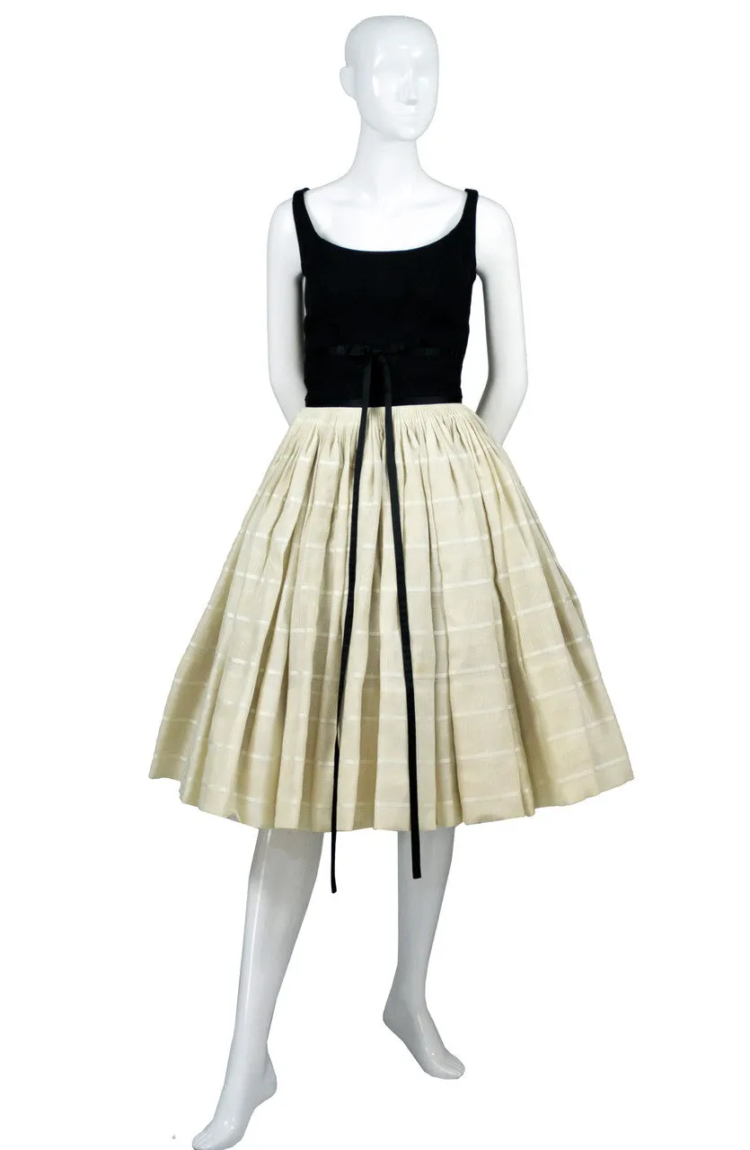 Early 1960s Vintage Galanos Designer Mid Century Dress