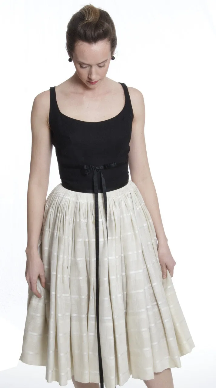 Early 1960s Vintage Galanos Designer Mid Century Dress