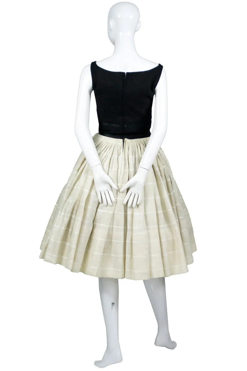 Early 1960s Vintage Galanos Designer Mid Century Dress