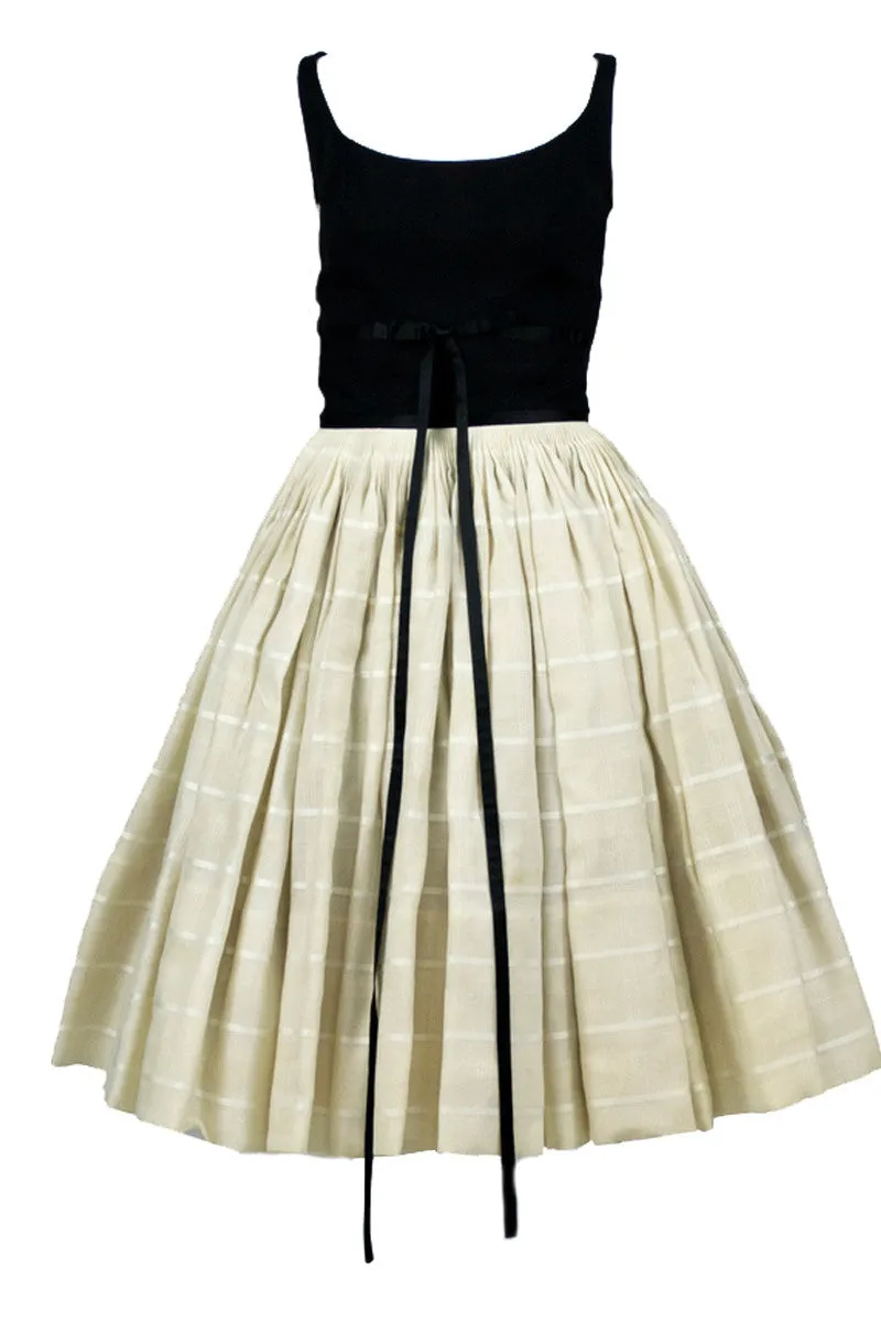 Early 1960s Vintage Galanos Designer Mid Century Dress