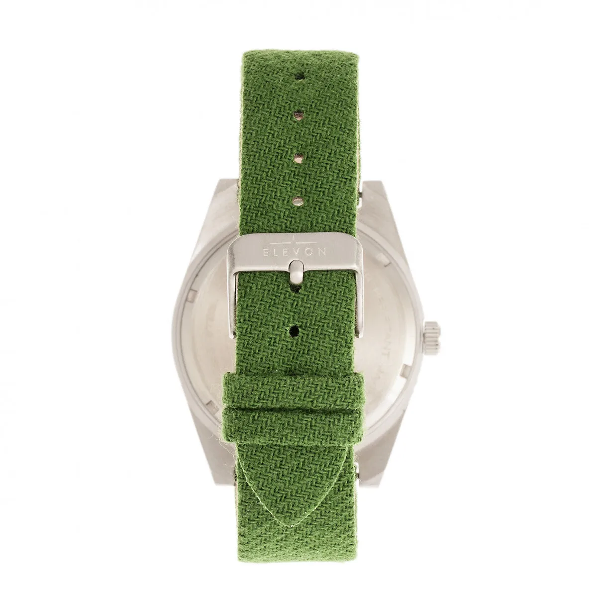 Elevon Jeppesen Pressed Wool Leather-Band Watch w/Date - Green