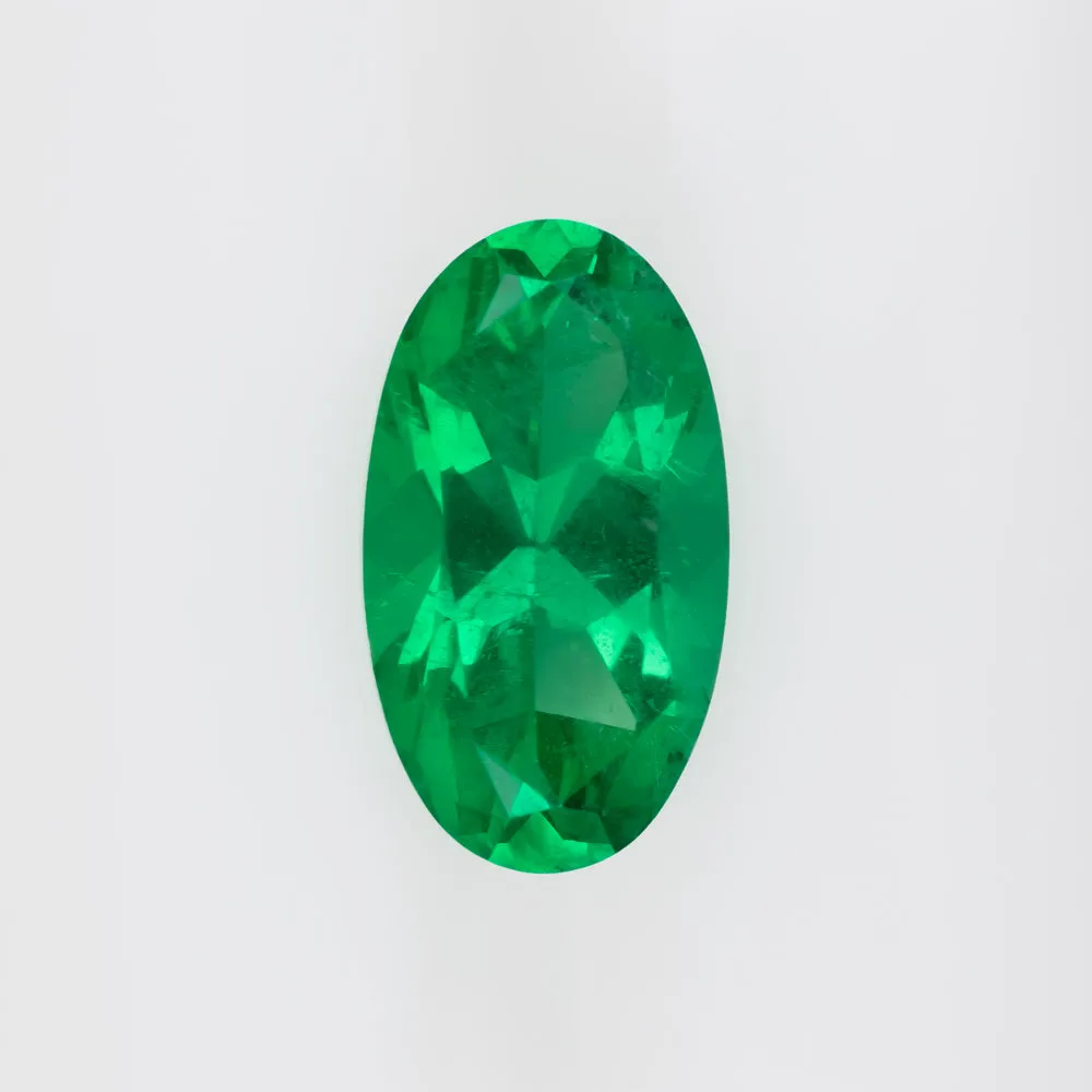 EMERALD LOOSE STONE GIA CERTIFIED NO OIL LONG OVAL SHAPE 2ct NATURAL UNTREATED