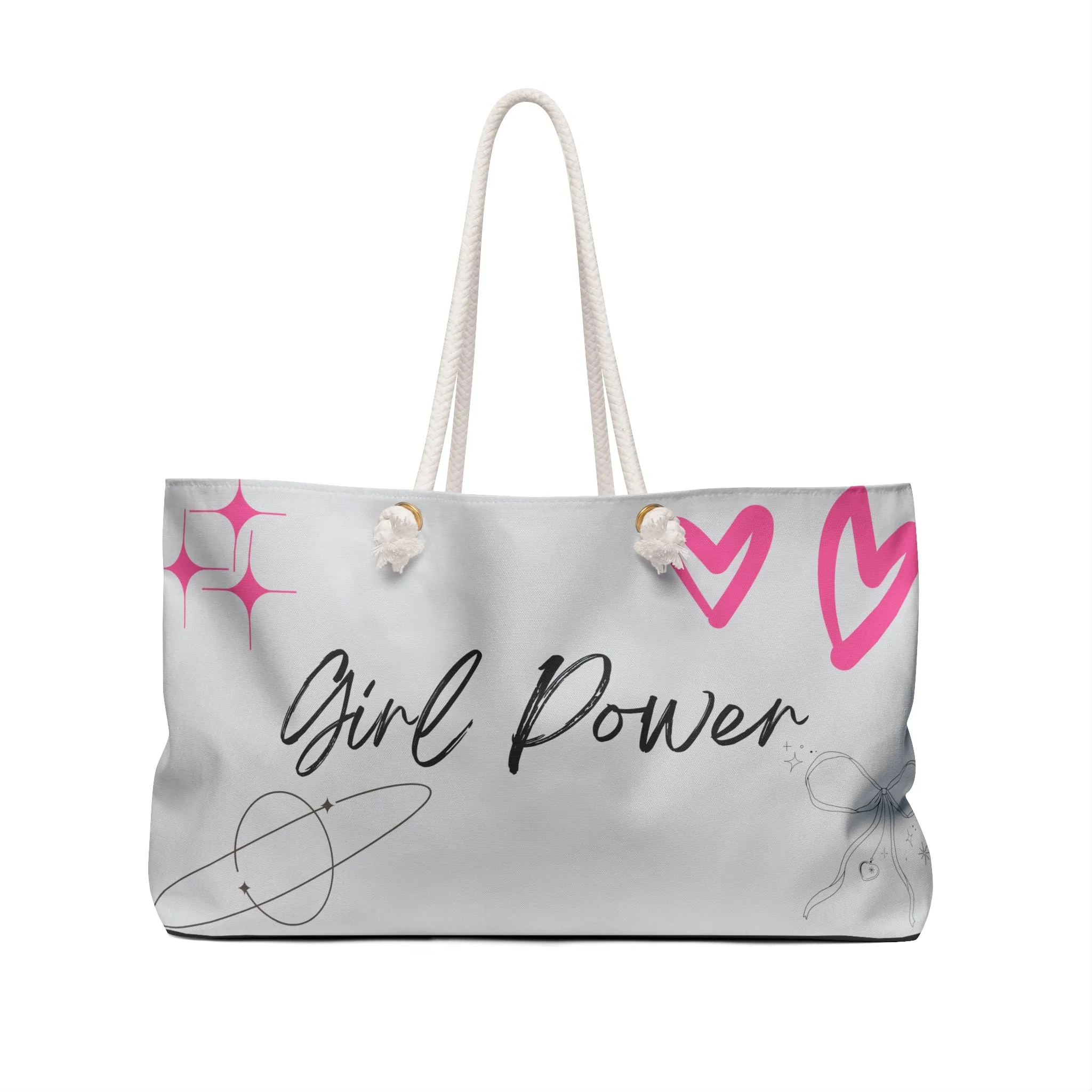 Empowering Girl Power Weekender Bag - Stylish Travel Tote for Adventurers