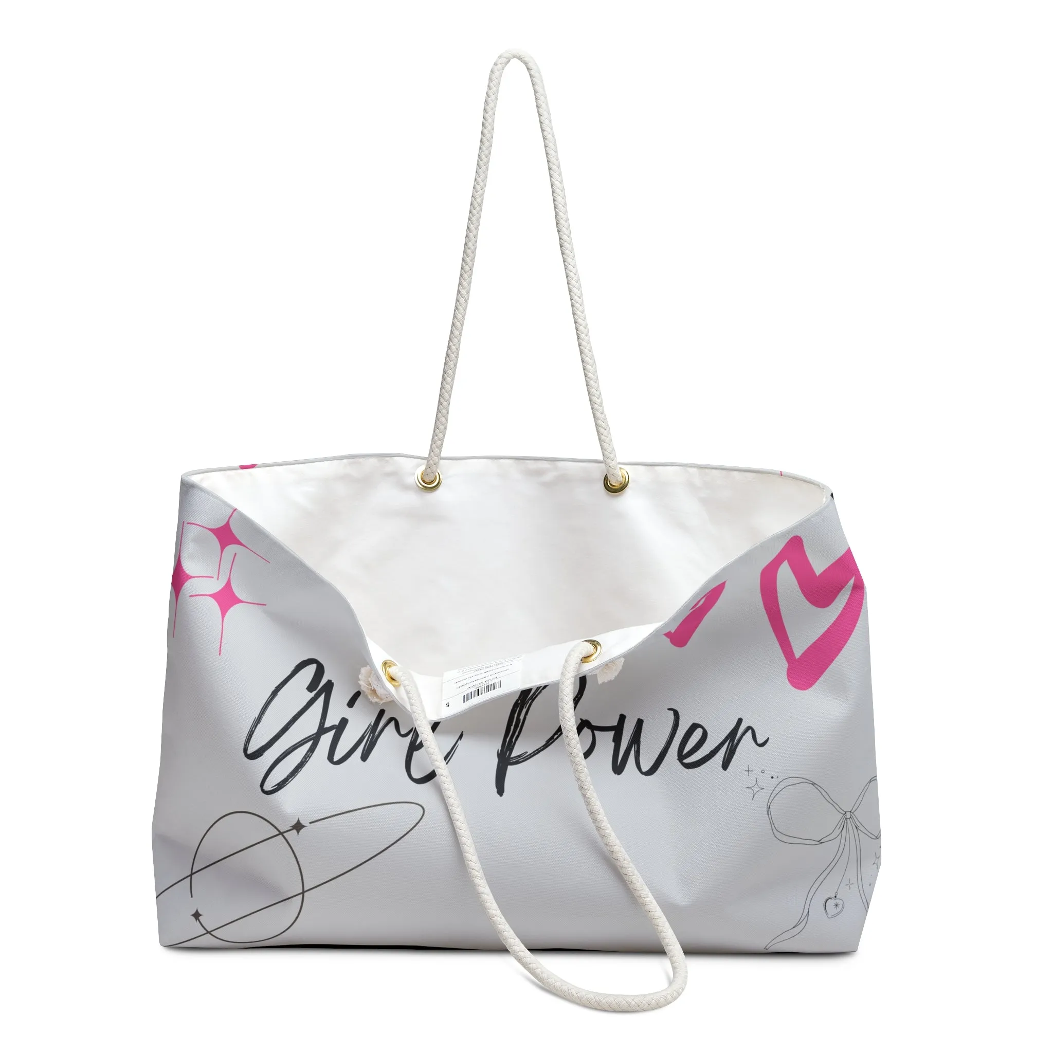 Empowering Girl Power Weekender Bag - Stylish Travel Tote for Adventurers