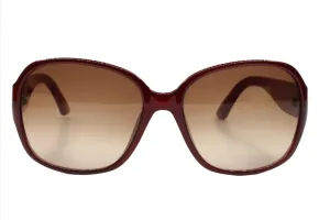 Fendi FS5336 532 Burgundy Gold Italy Luxury Sunglasses