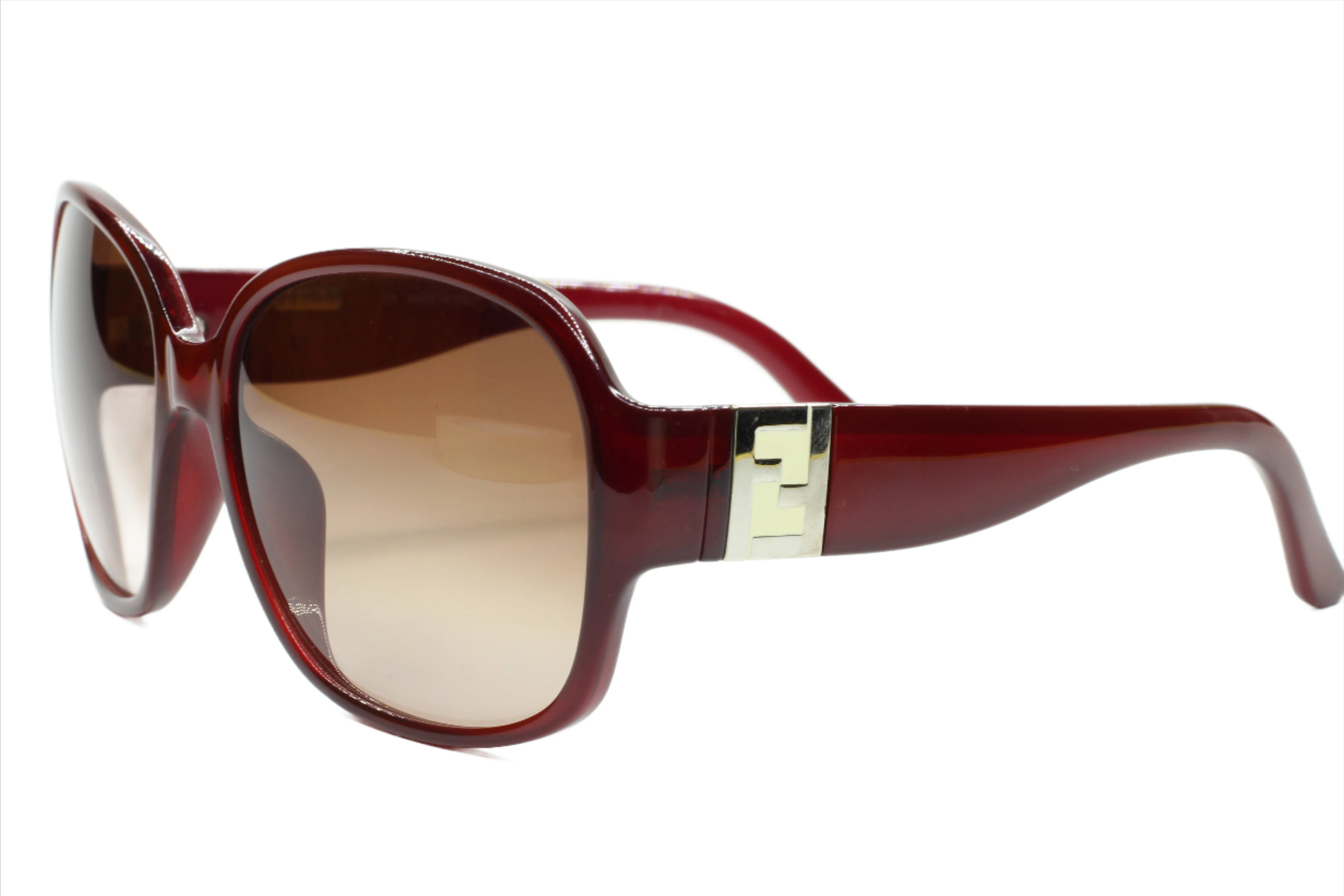 Fendi FS5336 532 Burgundy Gold Italy Luxury Sunglasses