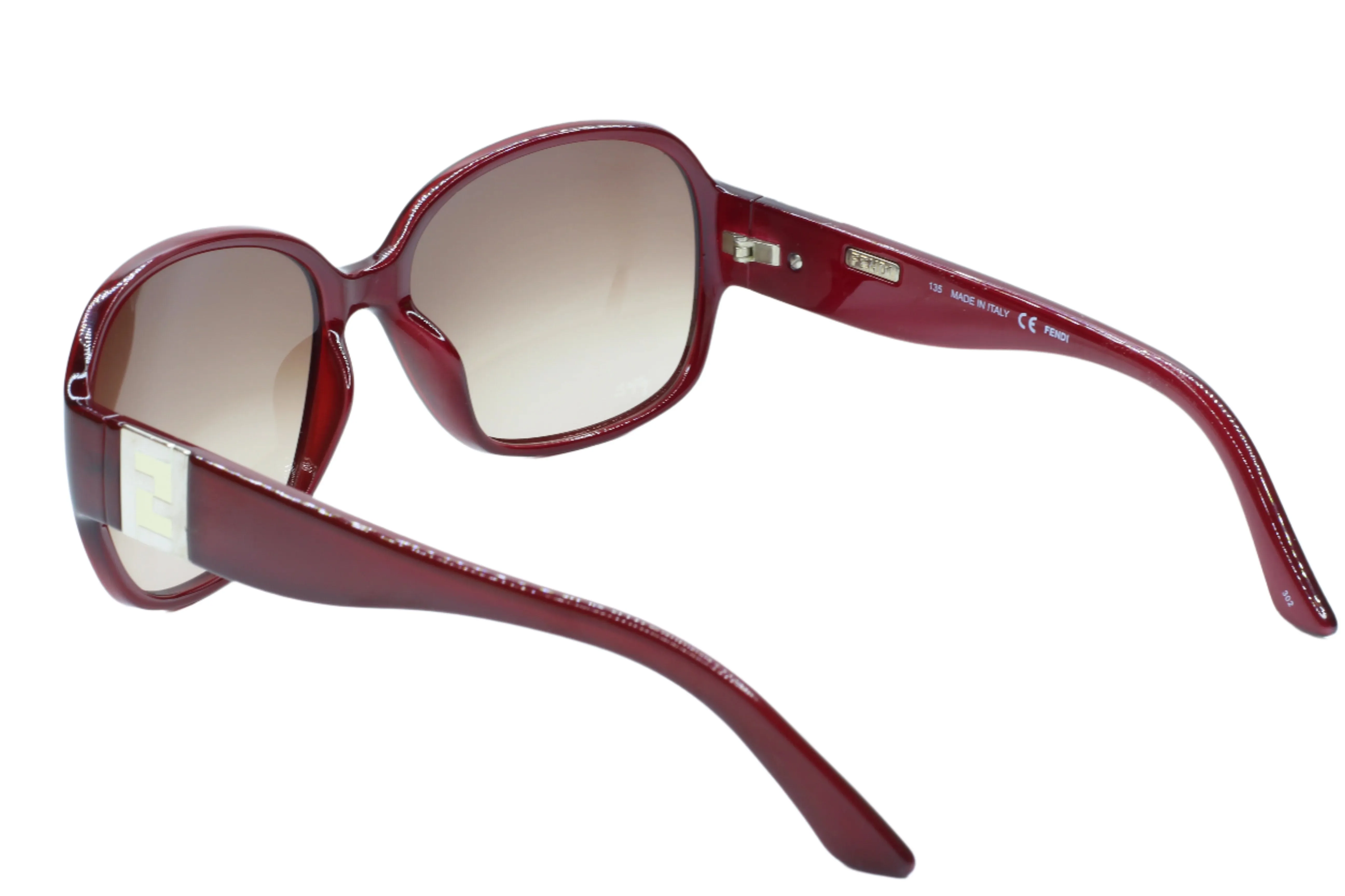 Fendi FS5336 532 Burgundy Gold Italy Luxury Sunglasses