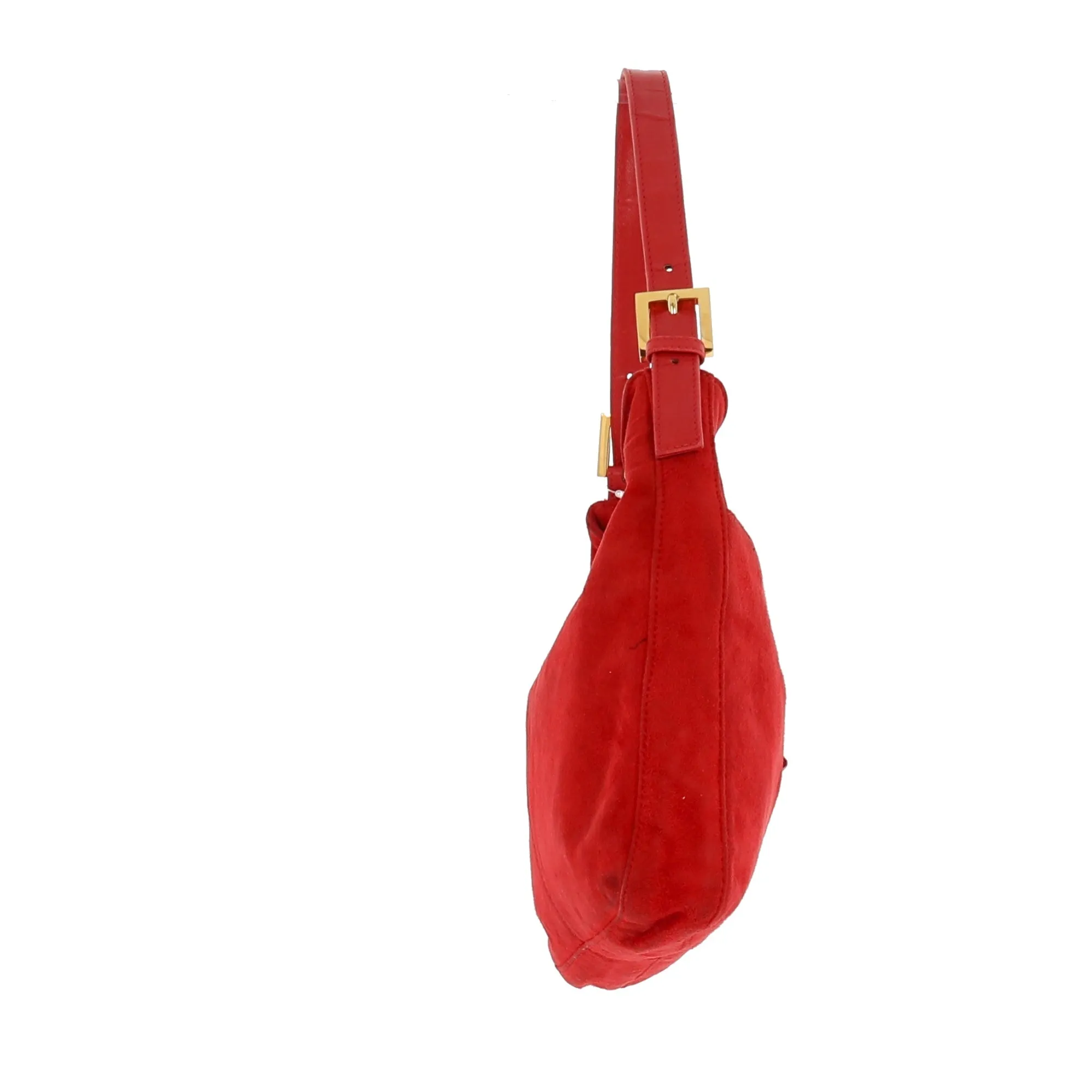 FENDI Shoulder Bag in Red Suede