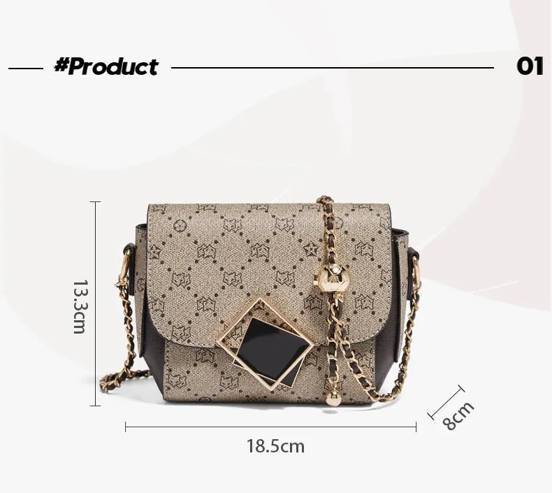 FOXER Brand Printing Women Shoulder Bag High Quality PVC Leather Fashion Messenger Bag