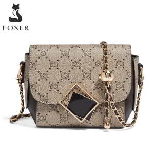 FOXER Brand Printing Women Shoulder Bag High Quality PVC Leather Fashion Messenger Bag