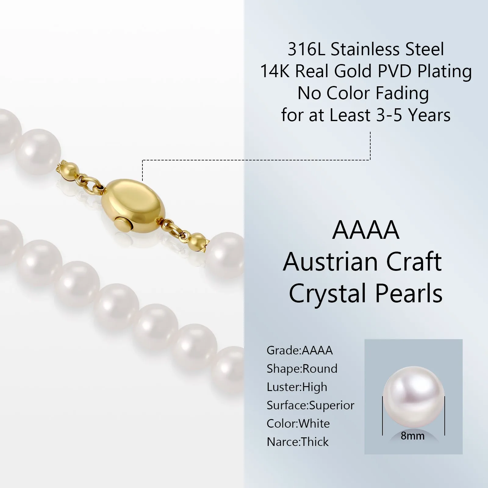 Freshwater Pearl Necklace for Women 0302 KRKC