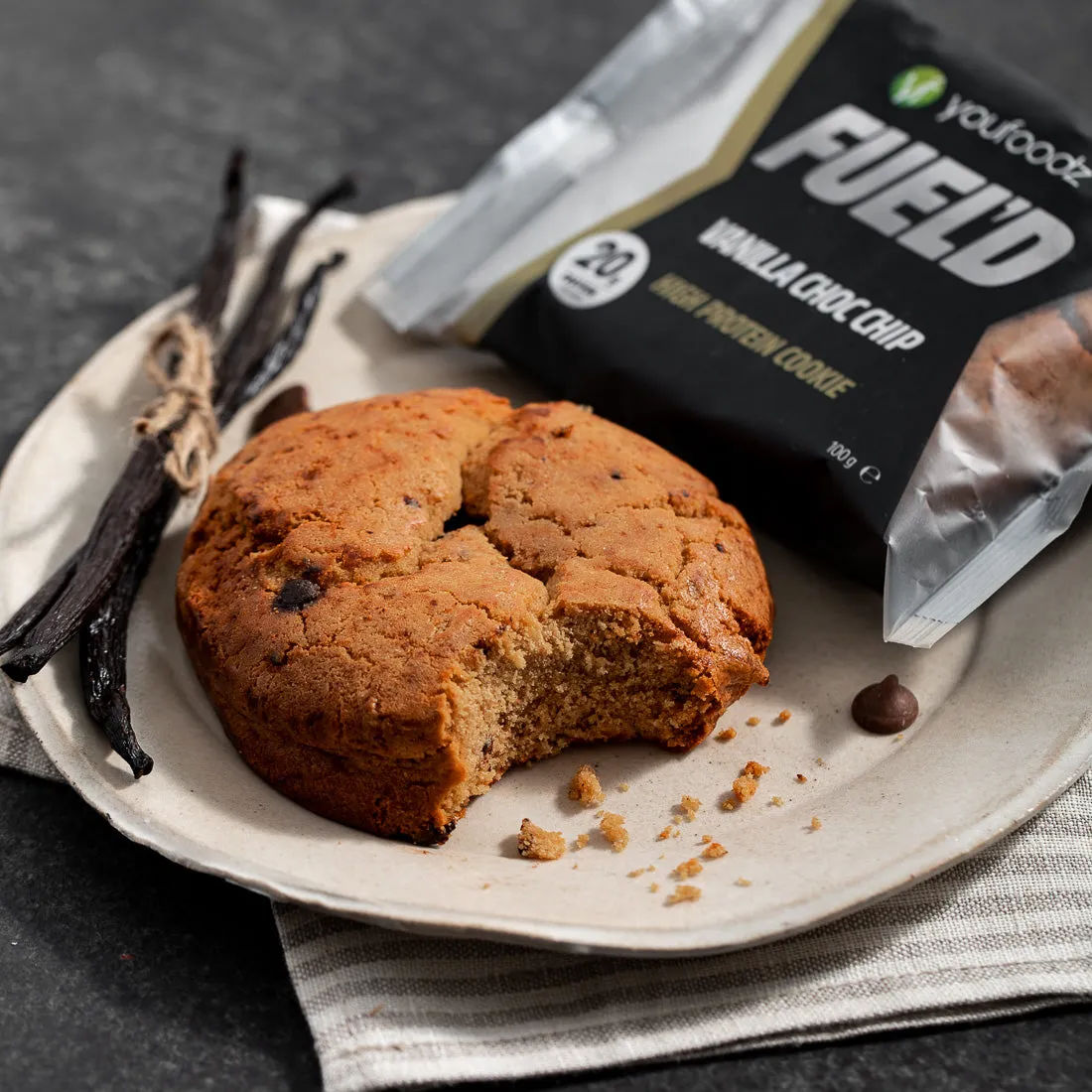 FUEL'D Vanilla Choc Chip High Protein Cookie