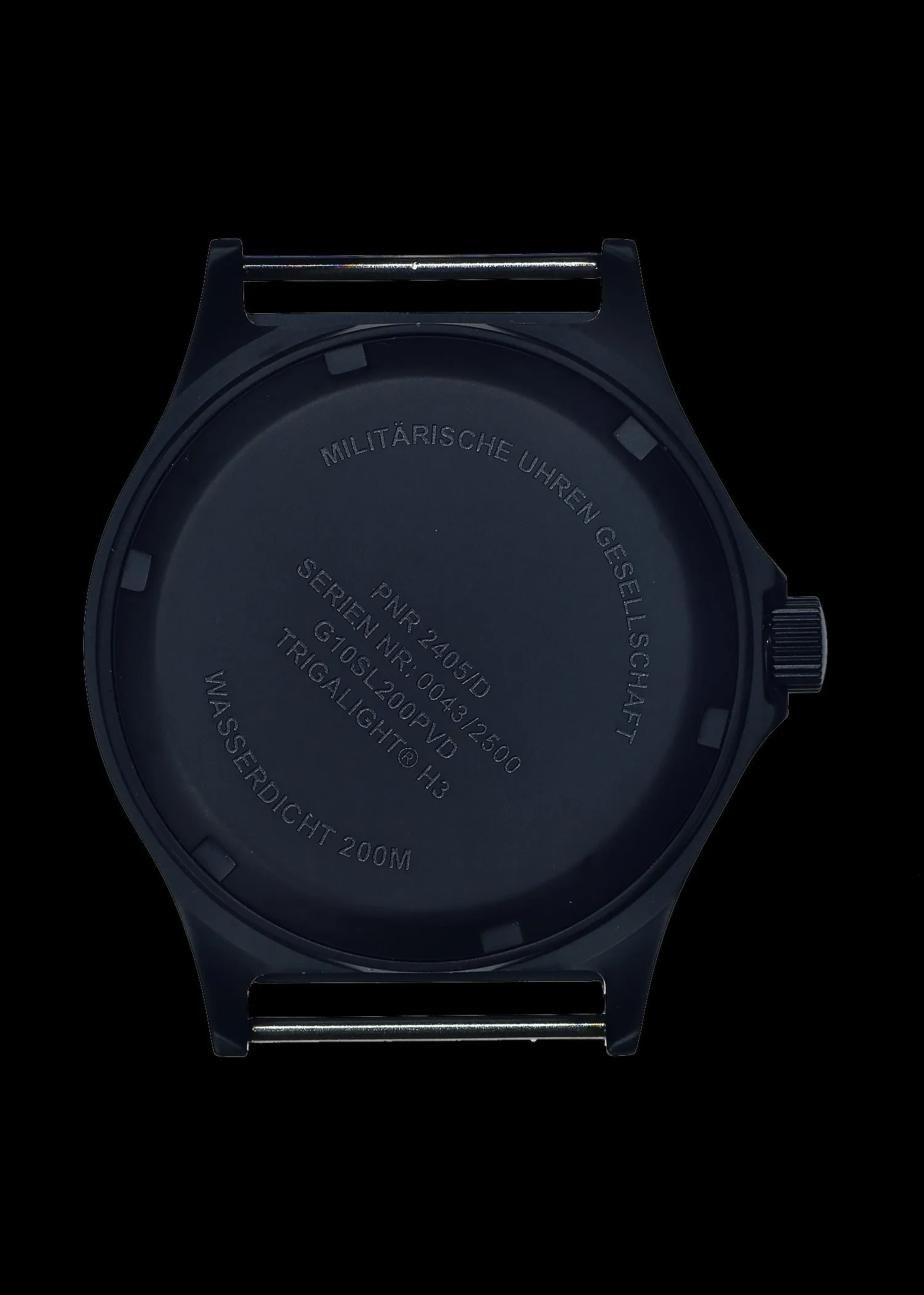 G10SL MKV 200m/660ft Water Resistant Military Watch in Black PVD with GTLS Tritium Light Sources, Sapphire Crystal and 10 Year Battery Life
