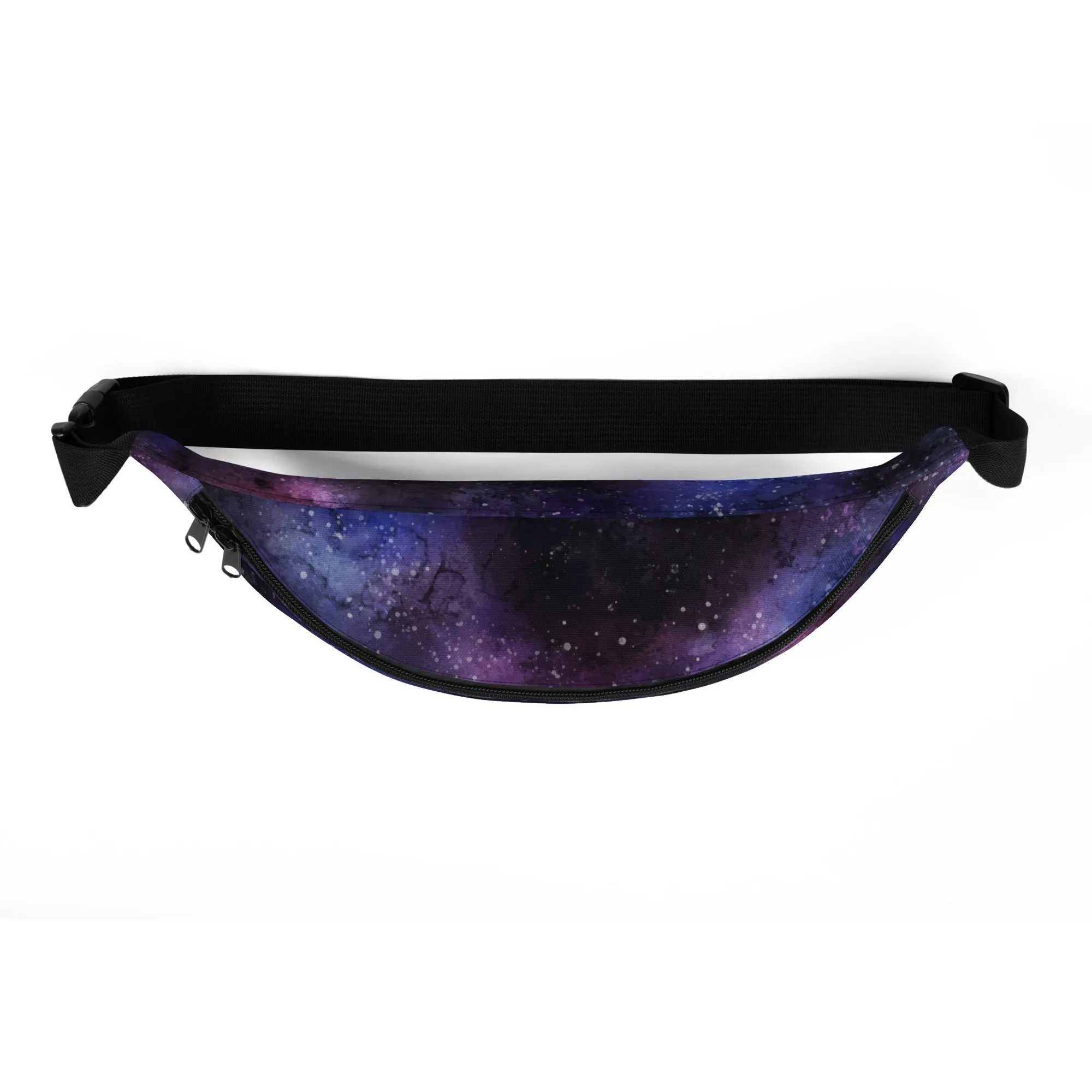 Galaxy Fanny Pack, Space Universe Purple Women Men Waist Hip Bum Bag 90s Designer Belt Hip Waist Crossbody Shoulder Festival Rave Bag
