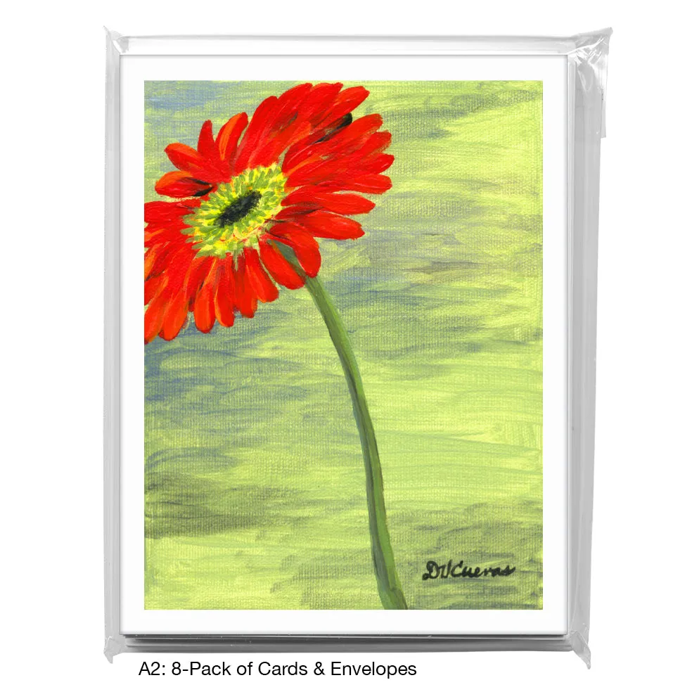 Gerber Red-Orange, Greeting Card (7358C)