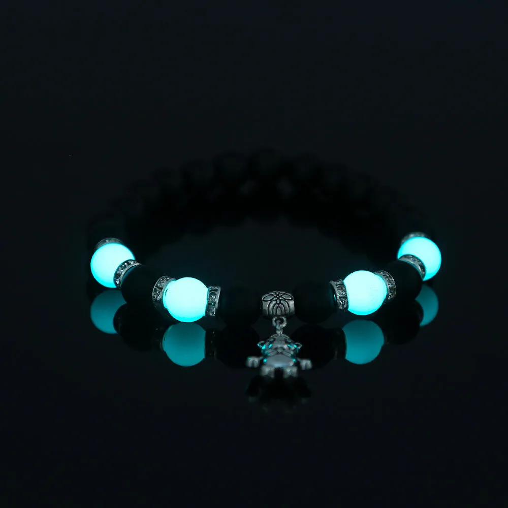 Glass Bead Luminous Bear Bracelet