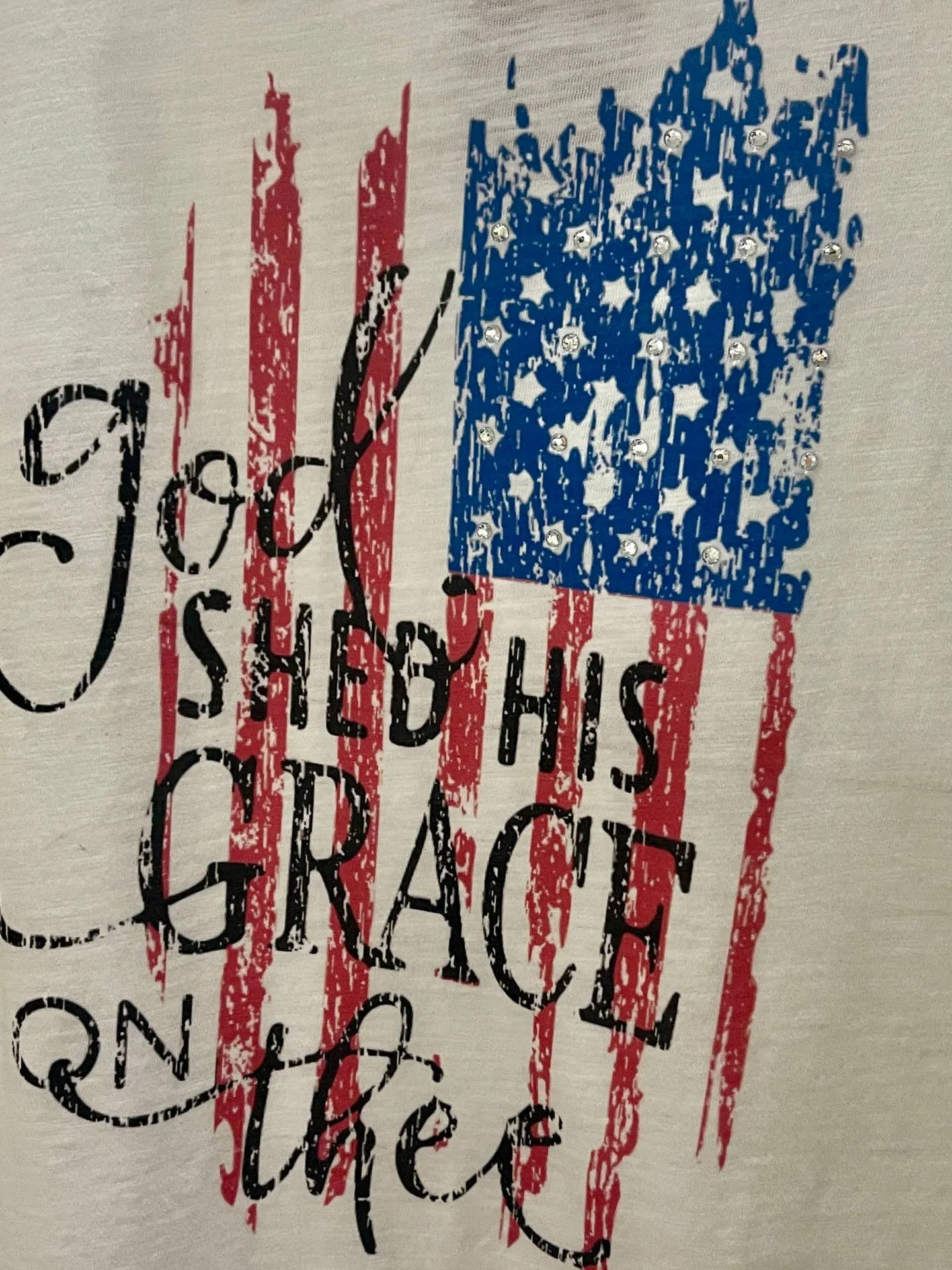 God Shed His Grace On Thee Tattered Tee
