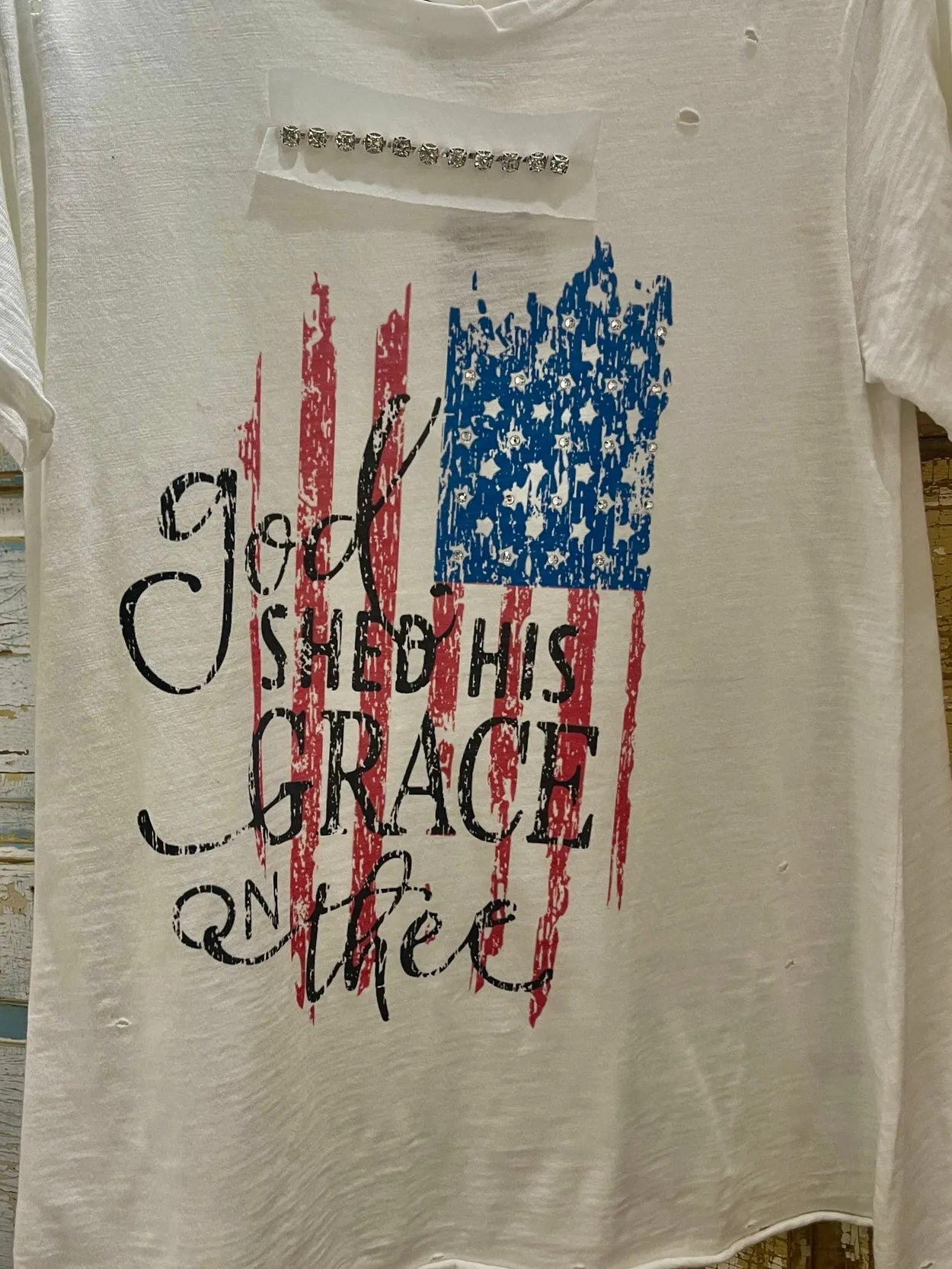 God Shed His Grace On Thee Tattered Tee