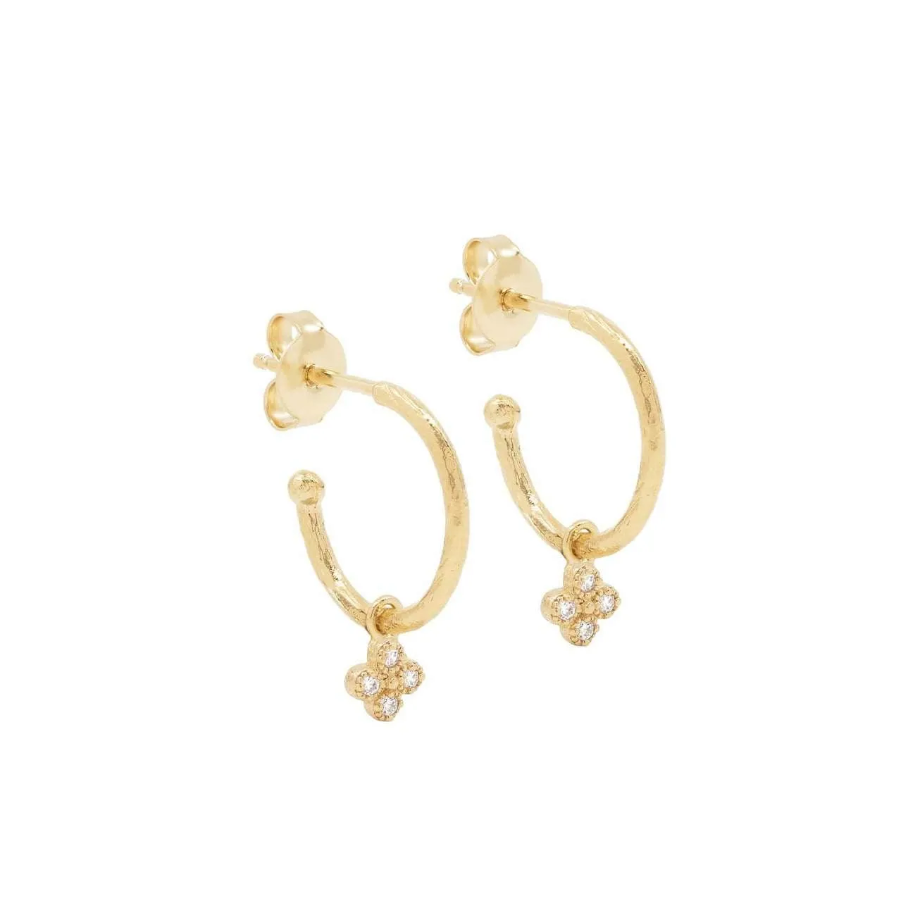 Gold Luminous Hoops
