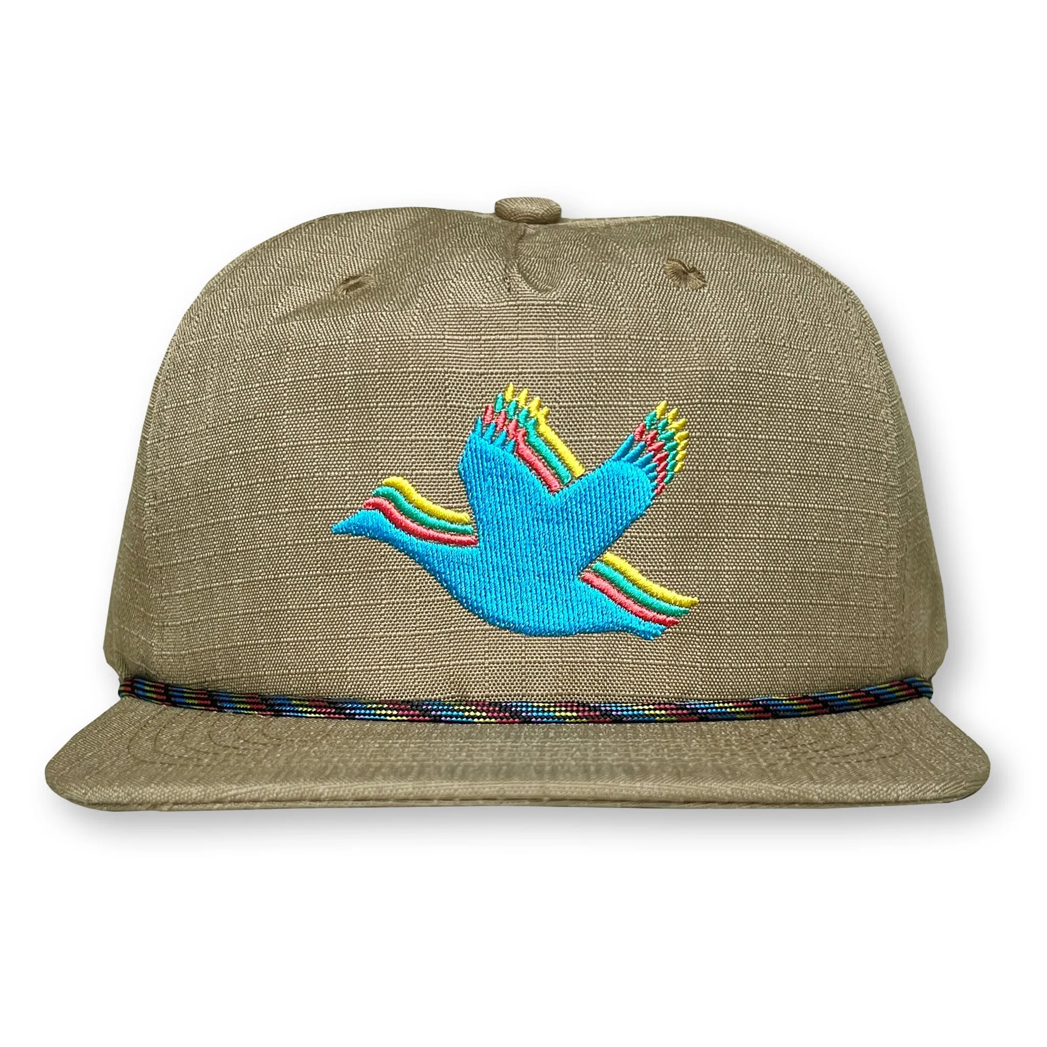 Goose Rope Hat / Biscotti Ripstop Nylon with Himalayan Poppy Goose