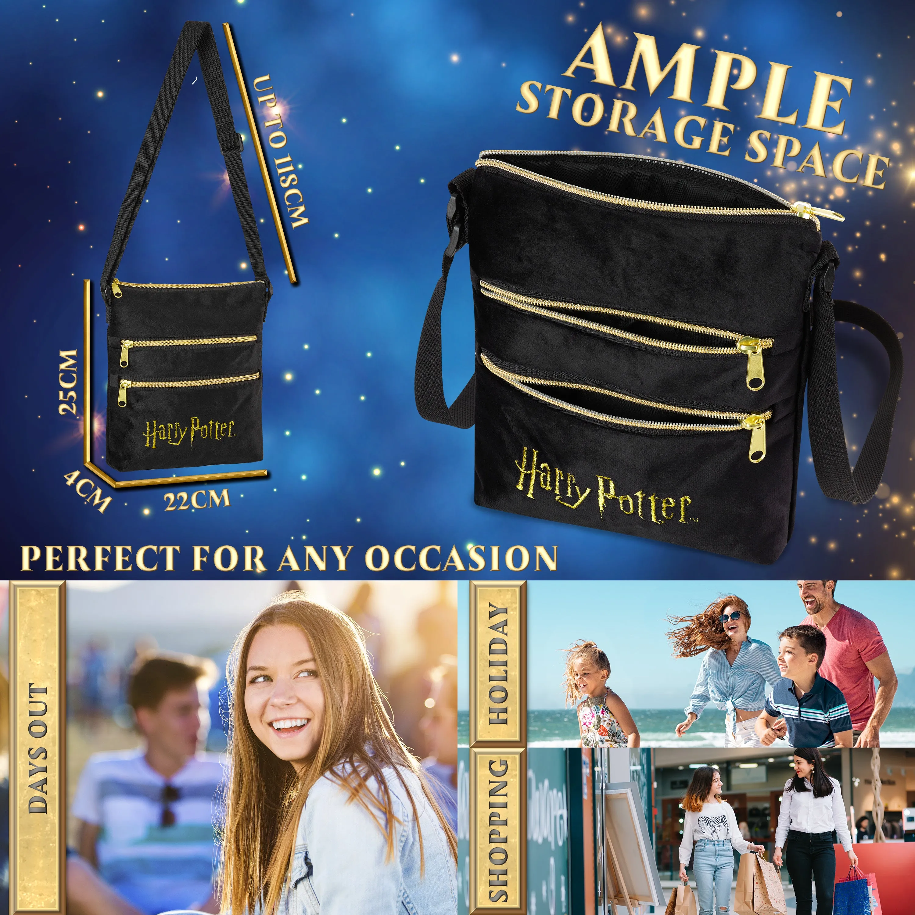 Harry Potter Bag Cross Body Bag, Women Girls Handbag