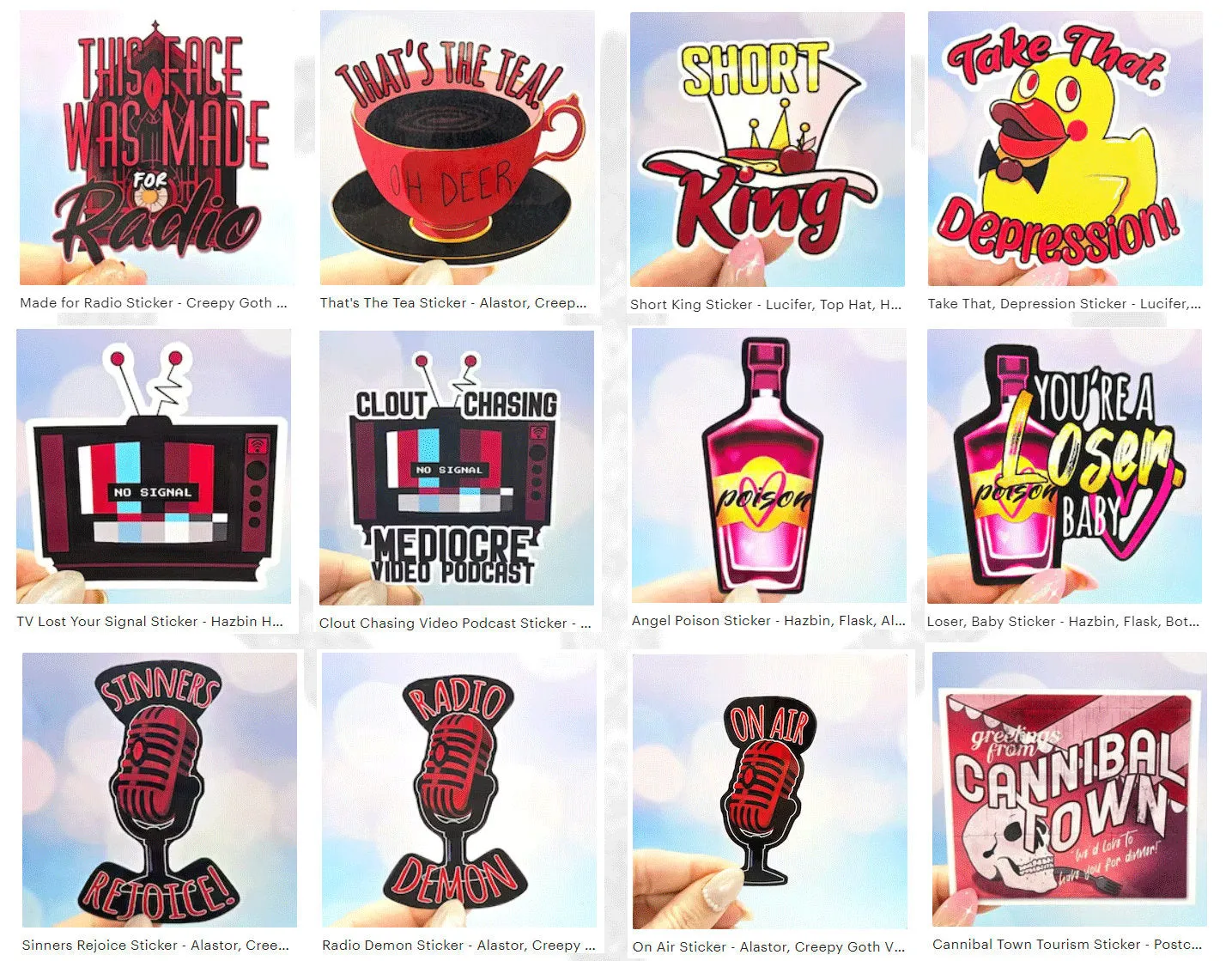 Hazbin Sticker 12 Pack